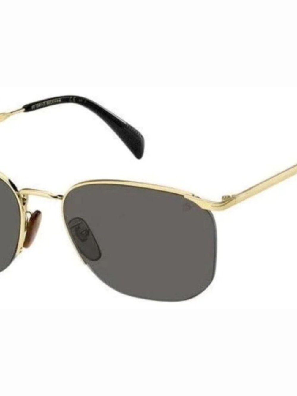 David Beckham DB1038/F/S 0RHL/IR Men's Gold & Black Frame / Gray Sunglasses